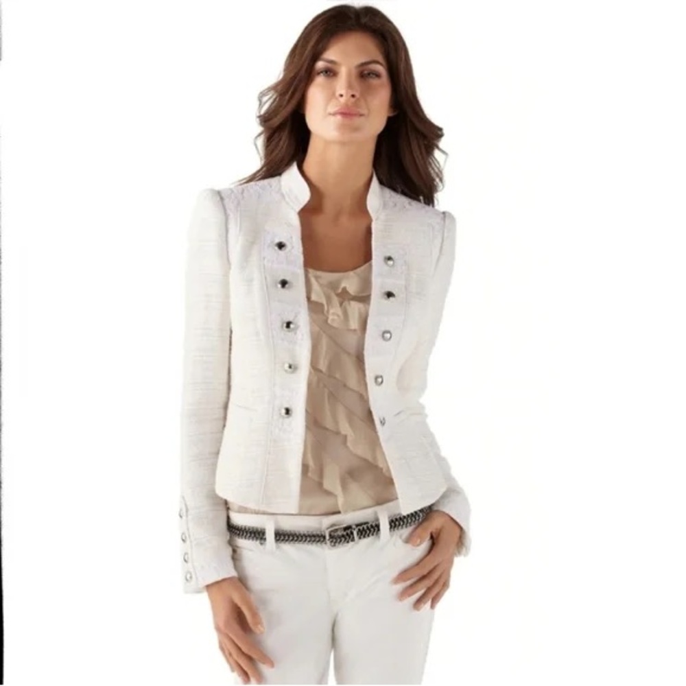 White House Black Market Military Button Jacket